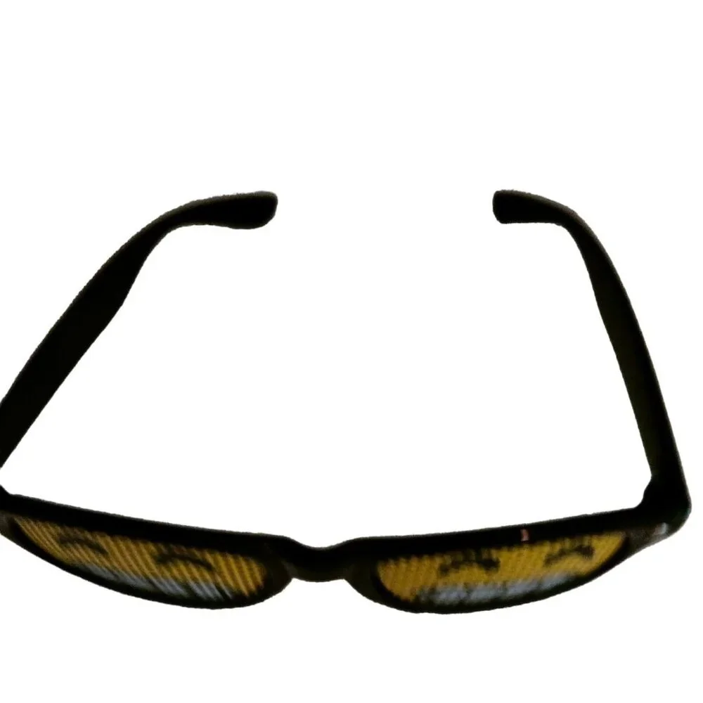 Emoji Glasses Black Frame Grimace Grin Face Eyeglasses Halloween Costume